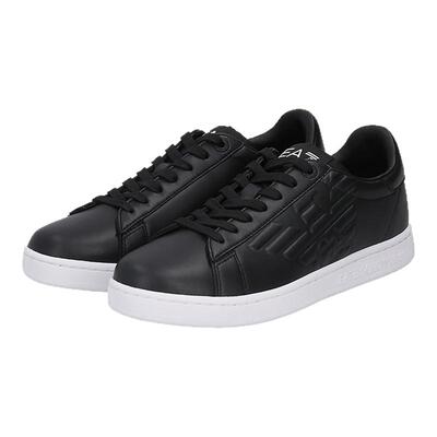 EA7阿玛尼 男女同款鹰标压纹系带运动休闲鞋 7X000331 AF10848