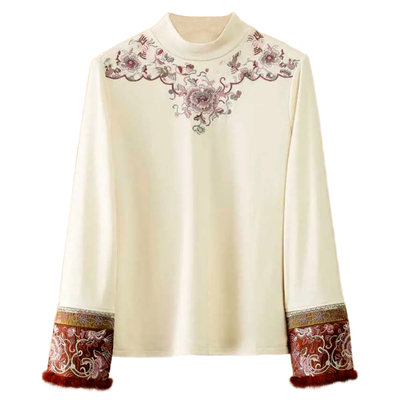 千椿物喜新中式国风刺绣T恤