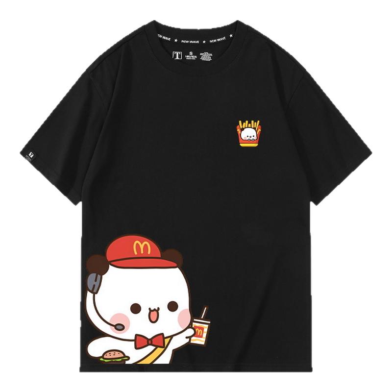休闲宽松纯棉情侣短袖