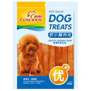 路斯宠物成幼犬狗狗零食鸡胸肉200g小型犬泰迪金毛磨牙训犬狗零食