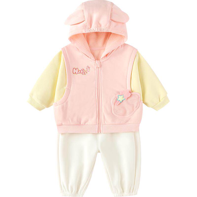 巴拉巴拉童装儿童套装男童女童2026新款春装两件套加绒舒适运动萌