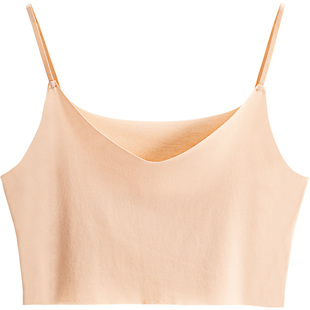 stw莫代尔无痕抹胸内搭小吊带女夏薄款美背裹胸防走光短款小背心