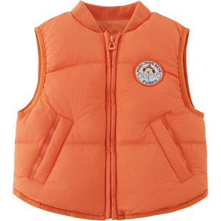 [校服神器]马克珍妮男童趣味小熊羽绒服马甲 宝宝冬装新款551677