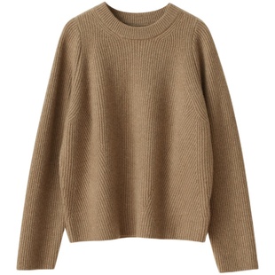420g 重磅加厚 女士全羊绒毛衣 基础款圆领保暖针织衫 秋冬款女装