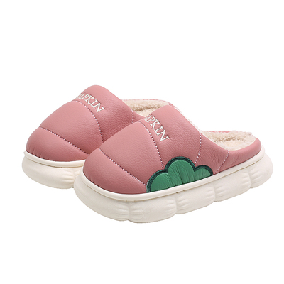 搭档兔简约一家三口秋冬季PU皮面