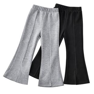 女童裤子2026春季新款微喇裤春秋款儿童阔腿裤休闲大童春装喇叭裤