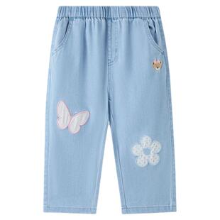 PawinPaw卡通小熊童装26年新款女宝宝萝卜裤牛仔裤宽松时尚