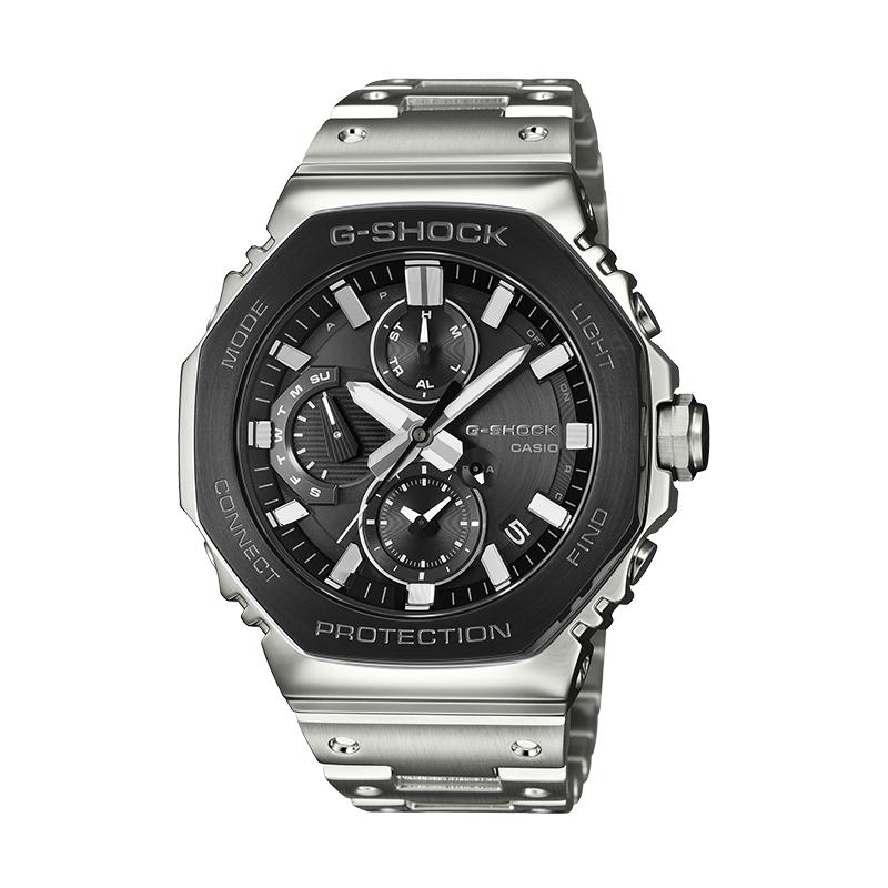【自营】CASIO卡西欧G-SHOCK全金属八角三眼表盘全指针男表2100