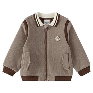 巴拉巴拉童装宝宝外套男童秋装2025新款撞色拼接上衣潮流时尚潮酷