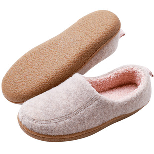 日式月子包跟棉拖鞋秋冬季家居室内家用防滑保暖毛绒厚底棉鞋男女