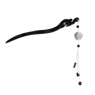 古风黑檀木发簪女新中式流苏步摇2025新款盘发簪子马面裙汉服配饰