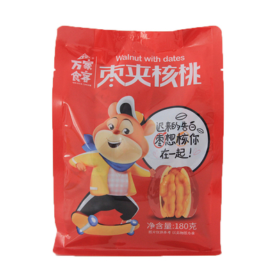 万家食客枣夹180g镇安特产山核桃