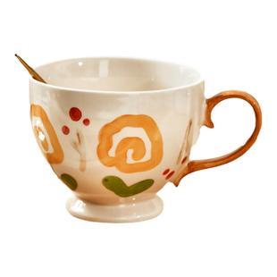 早餐杯高颜值陶瓷耐高温大容量燕麦牛奶杯家用马克杯咖啡杯子水杯