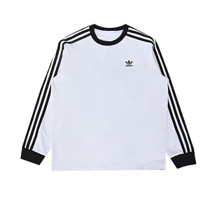 【自营】阿迪达斯三叶草童装卫衣春三条纹大童长袖运动衫KW1186