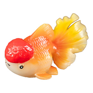 兰寿金鱼变色茶宠小摆件精品可养茶玩茶台装饰茶桌玩具国风高端