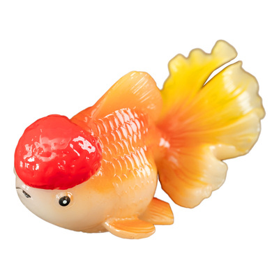 兰寿金鱼变色茶宠小摆件精品茶玩