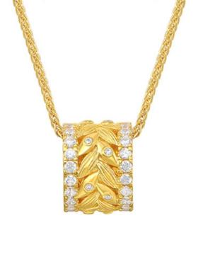 黄金麦穗路路通项链女925银镀金