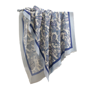 纯羊毛丝巾大牌高级感 100轻奢围巾薄款女士2026新款春季高端春秋