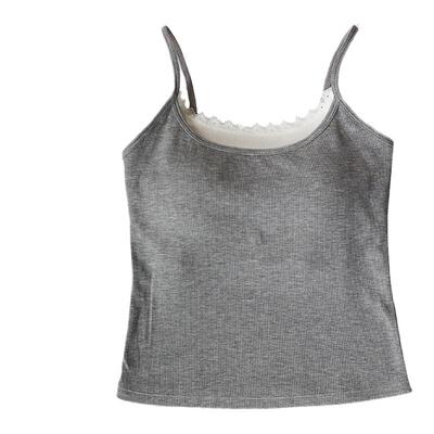 【蕾丝拼接·假两件】纯欲风吊带