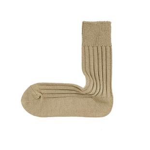 Beeff Socks男女情侣 3x3肋条加厚粗针中筒长袜 棉アクリル混针织