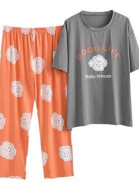女针织棉卡通家居服睡衣