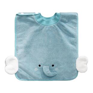 贝肽斯儿童洗漱巾宝宝刷牙防水围兜漱口洗脸毛巾不湿衣超软口水兜