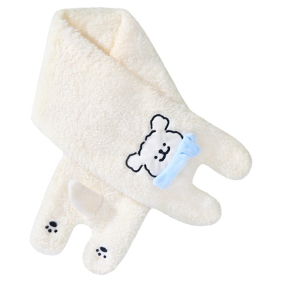 言仓线条小狗联名围巾