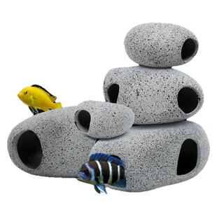 三湖慈鲷罐鱼缸陶罐繁殖罐短鲷罐迷你鹦鹉躲避屋虾窝虾躲避罐装饰