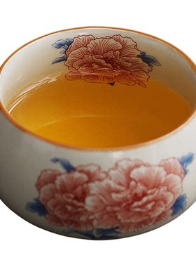 NEOEO尼耳汝窑牡丹花茶壶陶瓷西施壶单壶功夫茶具家用泡茶壶中式
