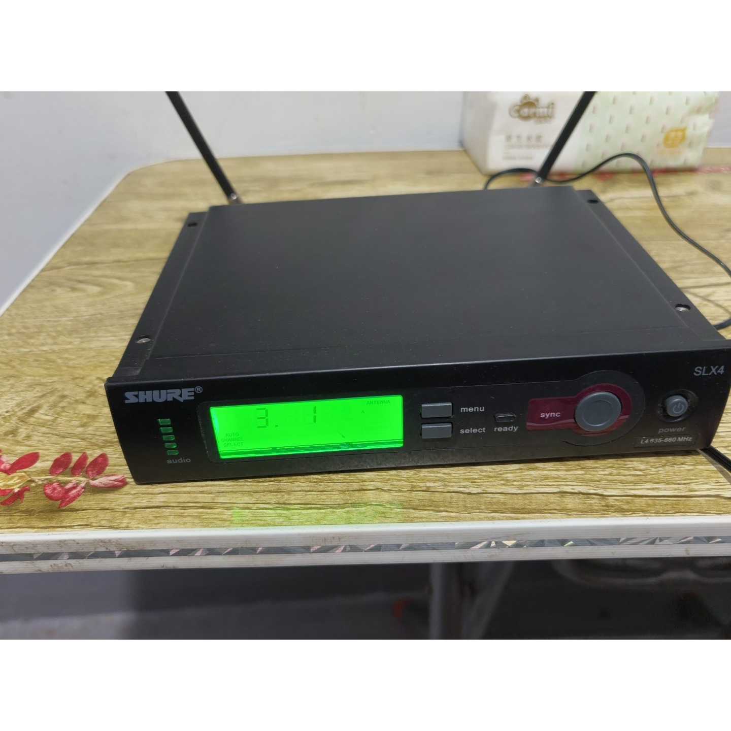 议价舒尔SLX4无线话筒接机，带舒尔SLX1腰包接器，美国S
