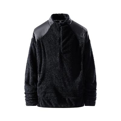 VIISHOW冬季男女T恤卫衣户外简约休闲慵懒风半拉链长袖宽松立领