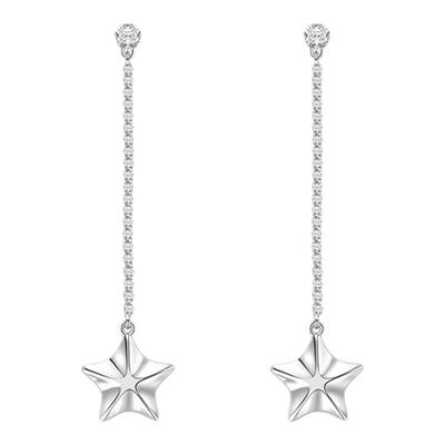 耳环女夏冉冉之星长链条小众