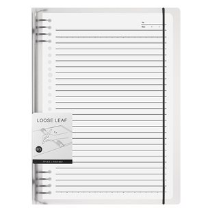 得力a5活页本外壳b5不硌手金属扣线圈本可拆替芯通用活页本a4加厚横线笔记本本子高颜值大学生考研日记本