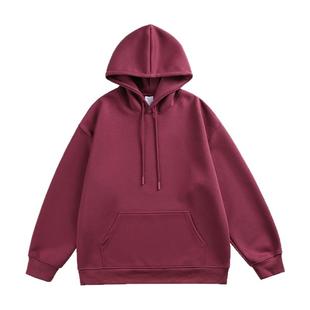 阿于呆秋冬460g重磅纯色基础款连帽套头卫衣男宽松百搭休闲外套女