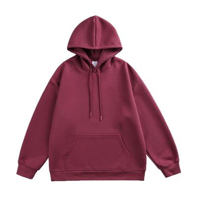 重磅纯色基础款连帽套头卫衣