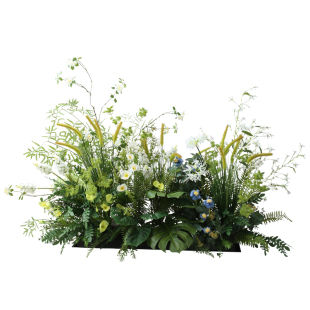 仿真绿植花艺摆件室内装饰假花丛仿生狗尾巴草花卉橱窗花池仿真花