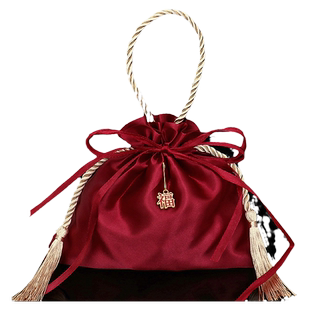 2026新年福袋空袋荷包锦囊抽绳小布袋子结婚喜糖袋包装首饰礼品袋