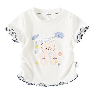 女童短袖t恤2026夏季新款女孩衣服儿童上衣女宝宝夏装巨好看童装