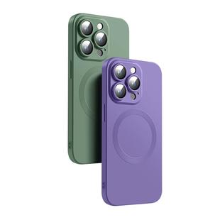 适用苹果14pro手机壳17纯色magsafe磁吸无线充电iphone13promax液态硅胶手感15全包防摔带镜头膜16软壳套男女