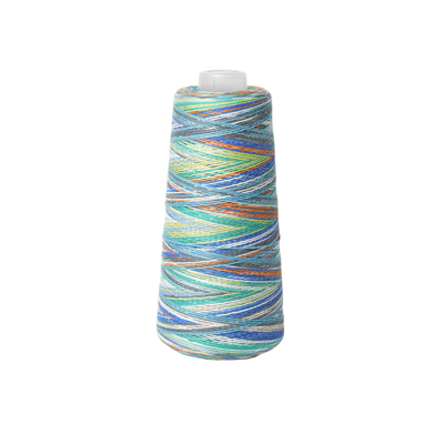 毛衣小哥新款夏日段染霓虹POLO衫手工编织材料包长绒棉线diy线团