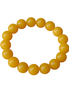 仿蜜蜡手链鸡油黄圆珠单圈