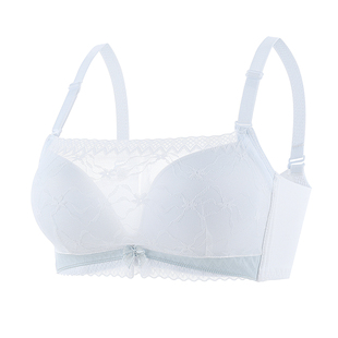 白色抹胸式女士内衣薄款小胸聚拢上托无钢圈防走光透气无磁文胸罩