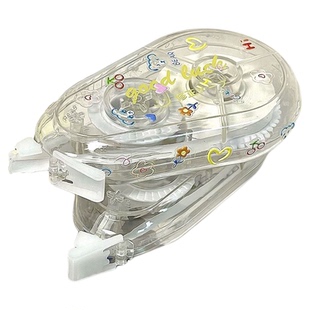 ins简约大容量修正带高颜值透明涂改正带便携学生静音顺滑米黄色