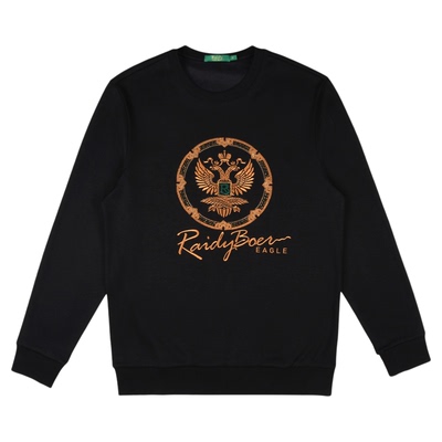 【加绒】Raidy Boer/雷迪波尔2025年秋刺绣双头鹰圆领卫衣男 6004