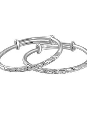 宝宝手镯老银匠999足银满天星