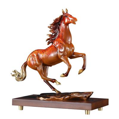 马到成功纵马江山黄铜马摆件家居玄关客厅前台办公室开业乔迁礼品
