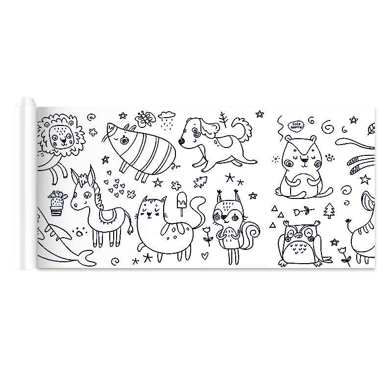 【加厚不重复】儿童涂鸦画卷