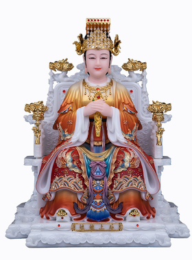 中式玉石粉合成四御大帝神像摆件