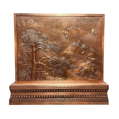 铜雕影壁墙定制新中式影壁墙照壁