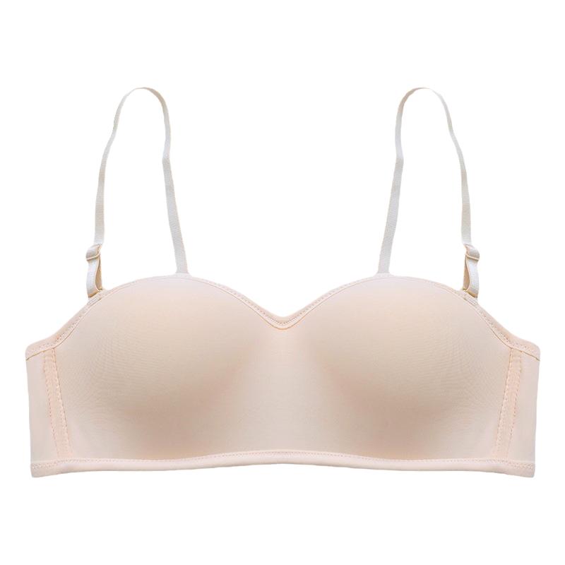 内衣女半杯无肩带隐形小胸专用文文胸